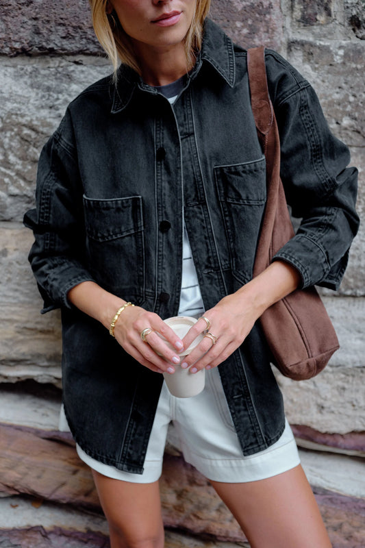 Bobbi Side Pocket Denim Shacket